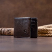 Мужское кожаное портмоне Amico  GRANDE PELLE 11307 Коричневое