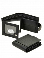 Мужской кожаный черный кошелек Classik dr.Bond M2 black