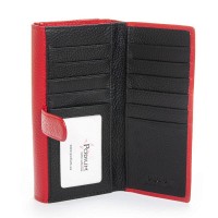 Женский кожаный кошелек BR DR. BOND W46-4 red-black