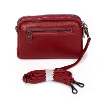 Молодежный клатч из кожи ALEX RAI 88084 bordo