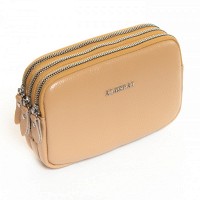 Молодежный клатч из кожи ALEX RAI BM 60061-13 camel
