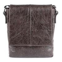 Мужская кожаная тёмно-коричневая сумка SHVIGEL 00979