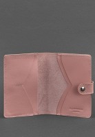 Кожаная обложка для паспорта  3.0 розовая BN-OP-3-PINK-PEACH