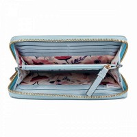Английский женский кожаный кошелек Ashwood J54 WINTER SKY (Зимнее небо)