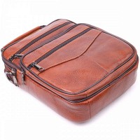 Мужская кожаная сумка через плечо Vintage 21277