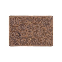 Обложка для документов из кожи HiArt AD-03 Shabby Olive Let's Go Travel