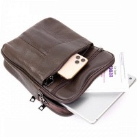 Мужская кожаная сумка через плечо Vintage 20394