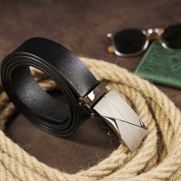 Мужской кожаный ремень автомат Vintage 20252