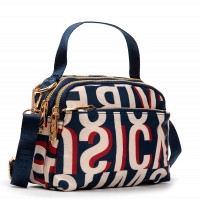 Летняя тканевая сумка Jielshi F056 blue letters