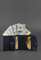 Женский кожаный кошелек BlankNote 2.1 темно-синий Краст BN-W-2-1-NAVY-BLUE