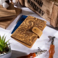 Обложка для паспорта из кожи Hi Art «Mehendi Art» PB-02/1 Shabby Honey