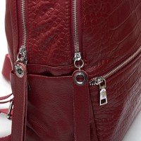 Женский кожаный рюкзак ALEX RAI 95518-9 bordo
