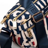 Летняя тканевая сумка Jielshi 5667 blue letters