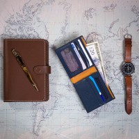 Мужской бумажник Visconti PM101 Pablo (blue/mustard)