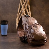 Мужская сумка слинг из кожзаменителя Vintage 20572