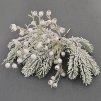 Ветка заснеженная с ягодами, 11 см Новогодько 973253