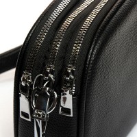 Женский молодежный кожаный клатч ALEX RAI 17006 black