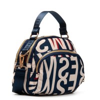Летняя тканевая сумка Jielshi 1631 blue letters