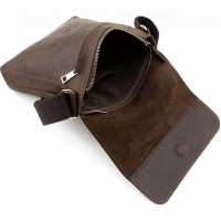 Мужская кожаная сумка через плечо GRANDE PELLE 754120 