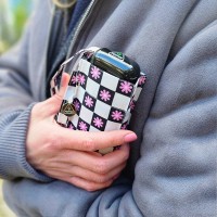 Мини зонт женский механический Fulton L501-041611 Tiny-2 Flower Check (Цветочная клетка)