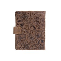 Кожаный картхолдер Hi Art «Let's Go Travel» CH-06 Shabby Light Olive