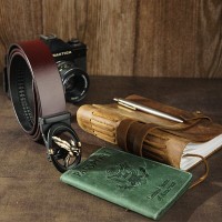 Мужской кожаный ремень автомат Vintage 20298