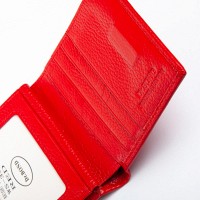 Женский кожаный кошелек Bright DR. BOND WS-33 red