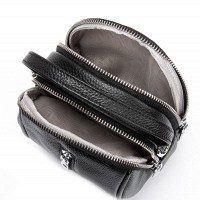 Женский молодежный кожаный клатч ALEX RAI 88082 black