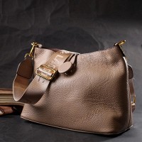 Молодежная женская кожаная сумка с косметичкой Vintage 22320 