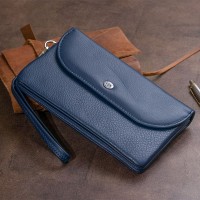 Женский кожаный клатч ST Leather 19317 Темно-синий