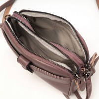Женский молодежный кожаный клатч ALEX RAI 88085 purple