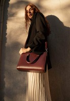 Женская кожаная сумка Fancy бордовая краст TW-FENCY-MARS