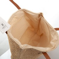 Пляжная плетеная сумка PODIUM 9123 beige