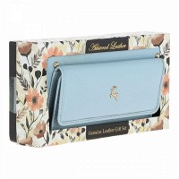 Английский женский кожаный кошелек Ashwood J54 WINTER SKY (Зимнее небо)