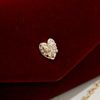 Женский велюровый клатч Rose Heart (103056-1)