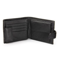 Мужской кожаный кошелек BE BRETTON 308L black mix