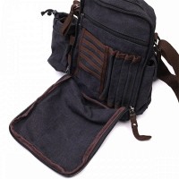 Мужская тканевая сумка через плечо с чехлом для воды Vintage 22208 