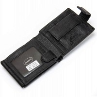 Мужской кожаный кошелек  DR. BOND MS-17CK black