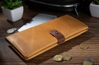 Кожаный бумажник Hi Art WP-06 Shabby Honey