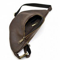 Мужская кожаная сумка бананка, сумка напоясная TARWA RC-3035-3md