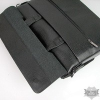 Портфель модерн из кожзама мужской черный Fashion
