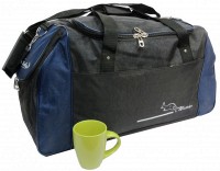 Спортивная сумка Wallaby 447-1 черный с синим, 59 л