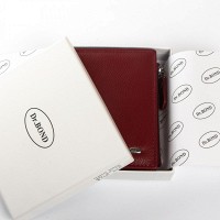 Женский кожаный кошелек Classik  DR. BOND WN-23-10 wine-red