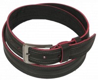 Мужской кожаный ремень под джинсы Skipper 1099-38 черный 3,8 см