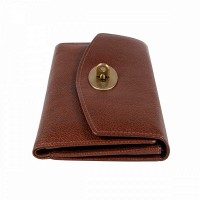Английский женский кожаный кошелек Ashwood M05 COGNAC (Коньячный)