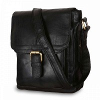 Мужская кожаная сумка Ashwood  G31 Black (Черный)