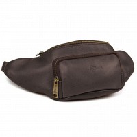 Мужская кожаная сумка бананка, сумка напоясная TARWA GC-3079-4lx