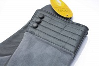 Серые женские комбинированные перчатки Shust Gloves