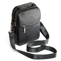 Мужская кожаная сумка через плечо BRETTON 9027-3D black