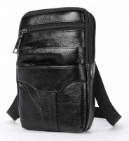 Мужская кожаная сумка на пояс Vintage 20359 